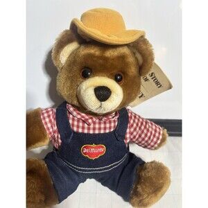 Del Monte Brawny Bear Advertising Doll 1983 with Hat & Overalls